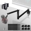 CACENCAN M05 Boom Arm, 360° Rotatable Microphone Stand with Desk