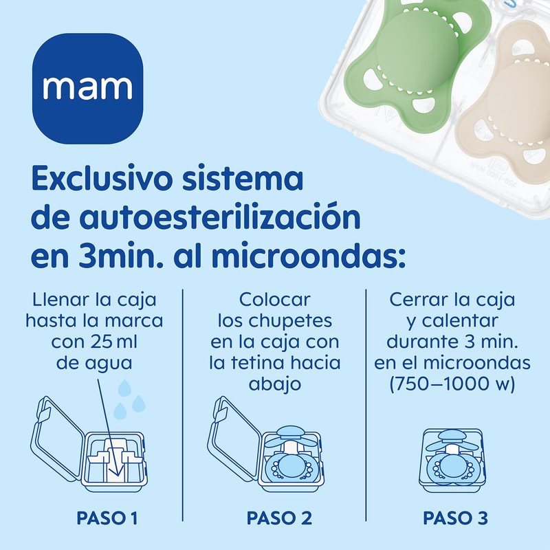 MAM Original Pure S315 Soothers with Natural Latex Teat for