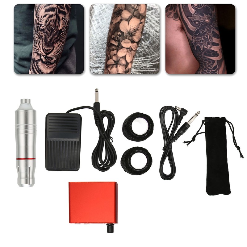 Rotary Pen Tattoo Machine Kit Tattoo Power Supply Foot Pedal