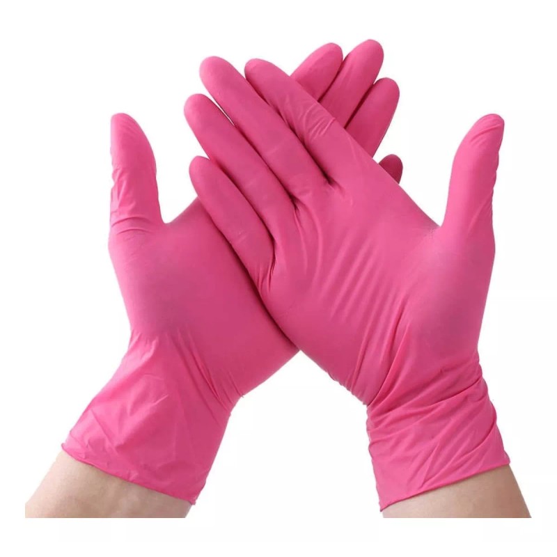 Estetica 100pcs Nitrilo Spa Estéticas Limpiezas Faciales Rosa