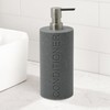 Indecor Home Resin Neutral Gray Sandstone Conditioner Engraved Bottle Refillable