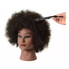 FUAI Maniqui Cabeza Cabello Natural Negro 22 Cm Fuai