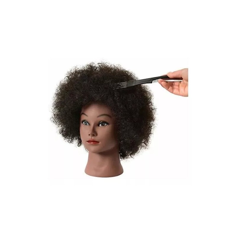 FUAI Maniqui Cabeza Cabello Natural Negro 22 Cm Fuai