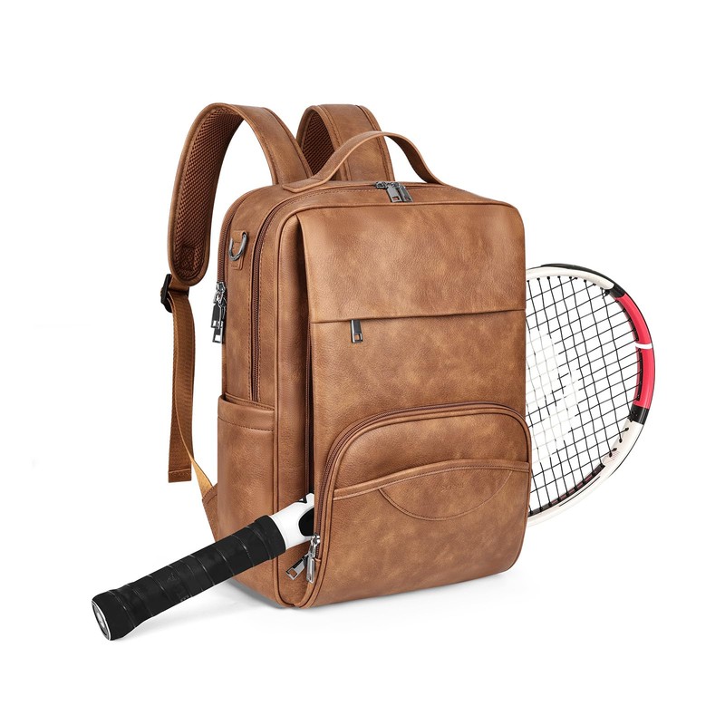 SYTRAH Leather Laptop Backpack, 15.6 Inch Business Computer Bag, Designer
