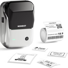 NIIMBOT B1 Label Maker Machine with Tape, Thermal Label Printer Easy to Use for Office Supplies, Home, Business, 2 Inch Label Maker with 2'' x1.18'' Labels-230pcs/Roll