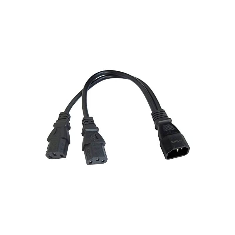 UPS Server C14 to 2 x C13 Y Splitter Adapter