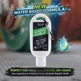 WARM BODY COLD MIND Mess Free Liquid Chalk for Weight Lifting - Hand Grip for Cross Training, Climbing, Gymnastics, Weightlifting, Powerlifting, Deadlift, Pole Dancing (50ml Water Chalk)