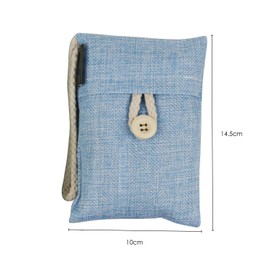 TRIXES Set of 4 Bamboo Air Fresheners with Activated Carbon Small Bamboo Bags Filled with Activated Carbon Clean the Air Free of Toxins and Chemicals for a Scented Home