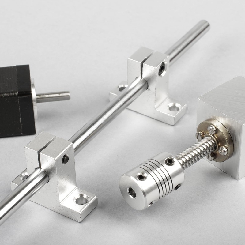 sourcing map 4pcs SK12 Aluminum Linear Rod Rail Shaft Support