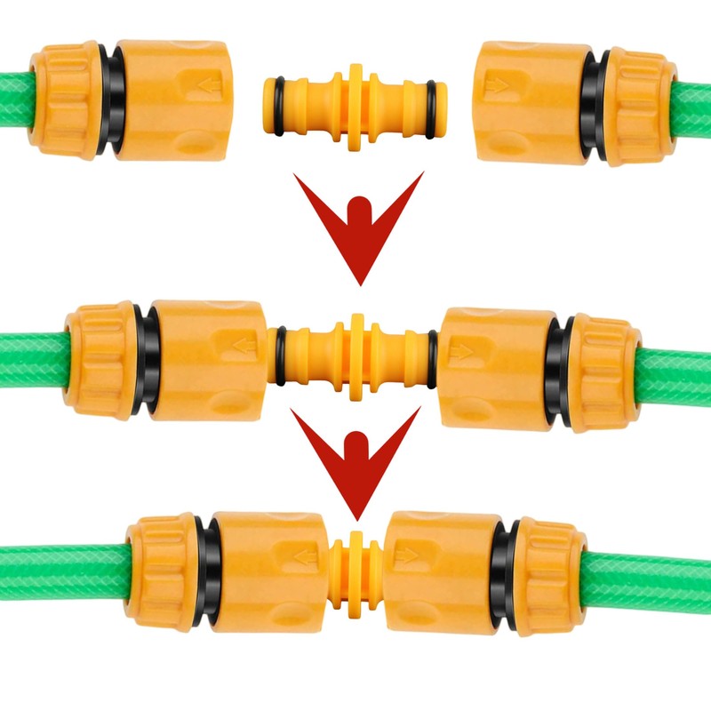 Hose Fitting Double Male Hose Connectors and 2PCS End Quick