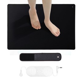 YRSHJJA Grounding Mat,Grounding Wrist Strap,Reconnect to The Earth Improve Sleep Help with Anxiety,Grounding Mat at Home, Work, Yoga Mat,Grounding Mat Kit (35.4x23.6 Inch)