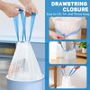 4 Gallon Trash Bags Drawstring, Small Trash Bags Tear-Free, 4