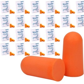 Safetyware Disposable PU Soft Foam Ear Plugs Noise Reduction Cancelling for Work Sleeping HP-101 Easy Fit bulk (Orange, 20 Pairs)