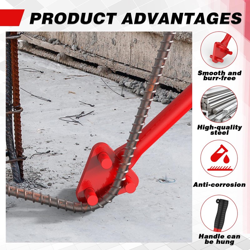 Manual Rebar Bender for 5/8" Bars - Hand Operated Metal