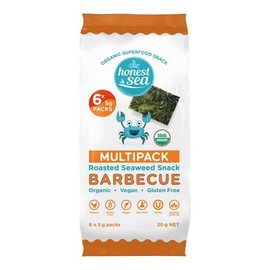 Honest Sea Roasted Seaweed Sea Salt Snack Multipack, Pack of 6 x 5g (30g)