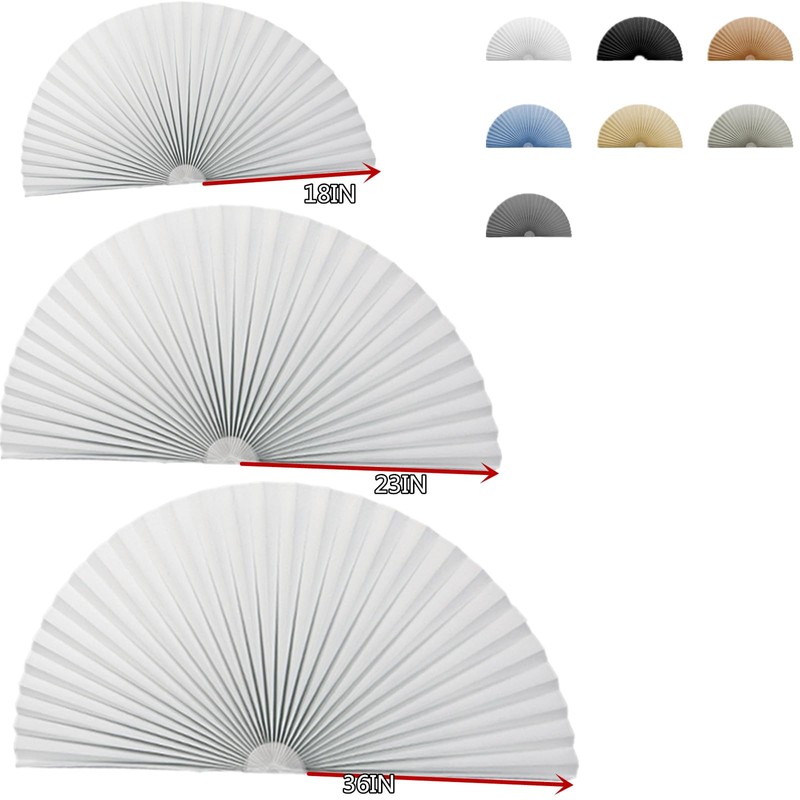 Arch Window Pleated Blinds Half Circle Window Shades Cordless Non-Woven