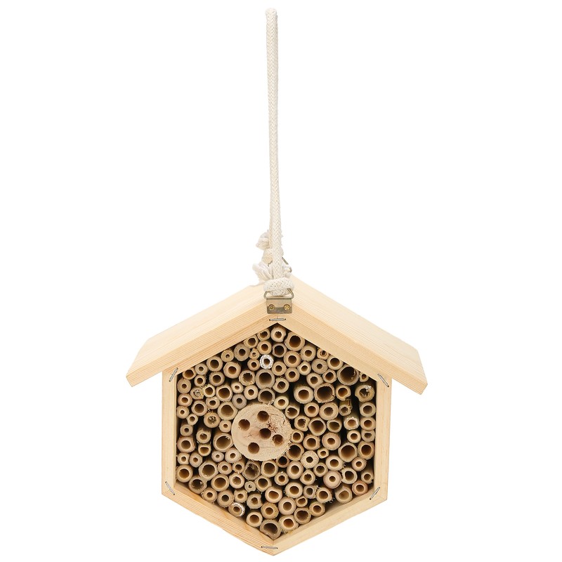 Wooden Bee House Decorative Hanging Insect House Insect Hotel for
