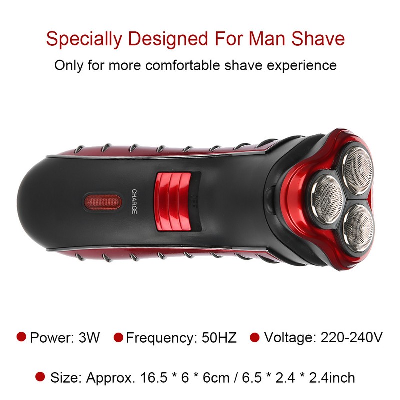 3D Men's Shaver Floating Rotary Electric Beard Razor Rechargeable Shaving