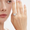 Aurora & Fiori Flower Moissanite Engagement Rings for Women,Women's 925