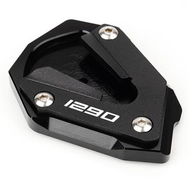 LLIDFONK For KTM 1290 Super Adventure S 1290 SAS 2021-2024 Aluminium Motorcycle Accessories Stand Foot Side Stand Enlarged Pad Support Pad (Black)