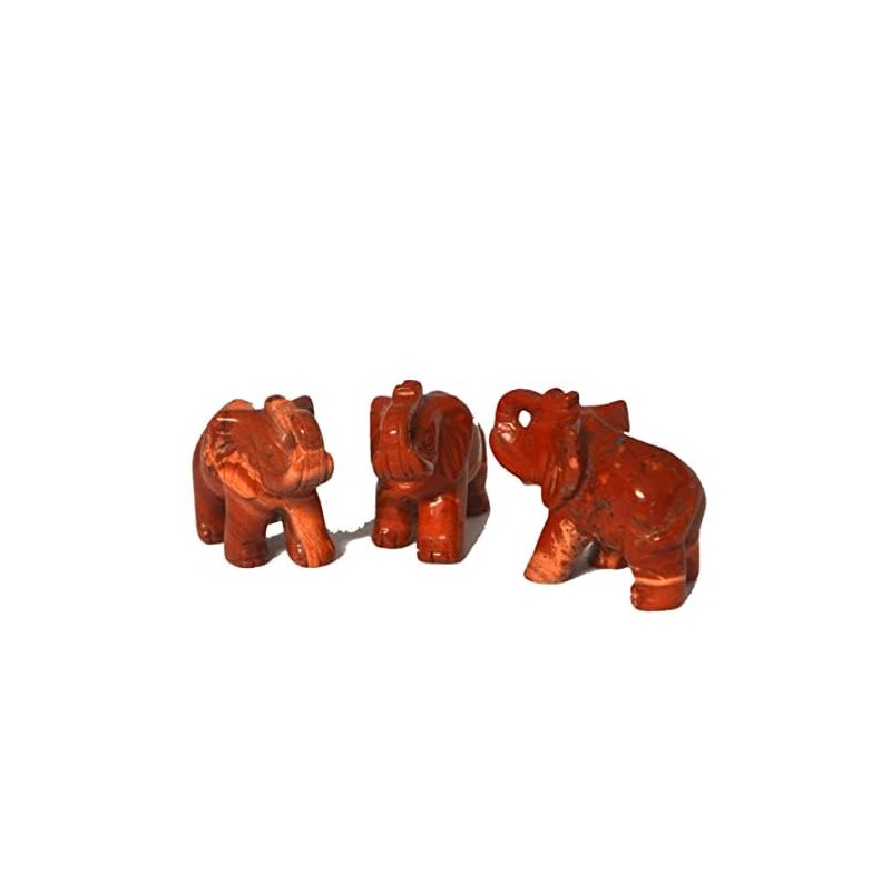 Red Jasper Stone Elephant, Gemstone Elephant 5 cm, Jasper Red