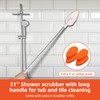 Qaestfy Bathtub Scrubber, Adjustable Long Handled Scrub Brush with 51