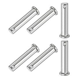 M METERXITY 6-Pack Single Hole Clevis Pins, M10 x 50mm 304 Stainless Steel Flat Head Clevis Pins for Mechanical Linkage/Fixed Parts/Ship Rigging, Link Hinge Pin Reusable