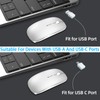 QYFP 2.4GHz USB C Wireless Mouse for Laptop - Silver