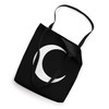 White Black Minimalist Crescent Moon Tote Bag