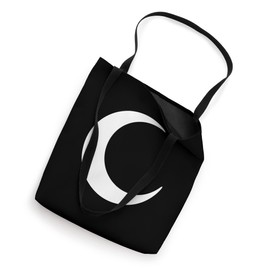 White Black Minimalist Crescent Moon Tote Bag