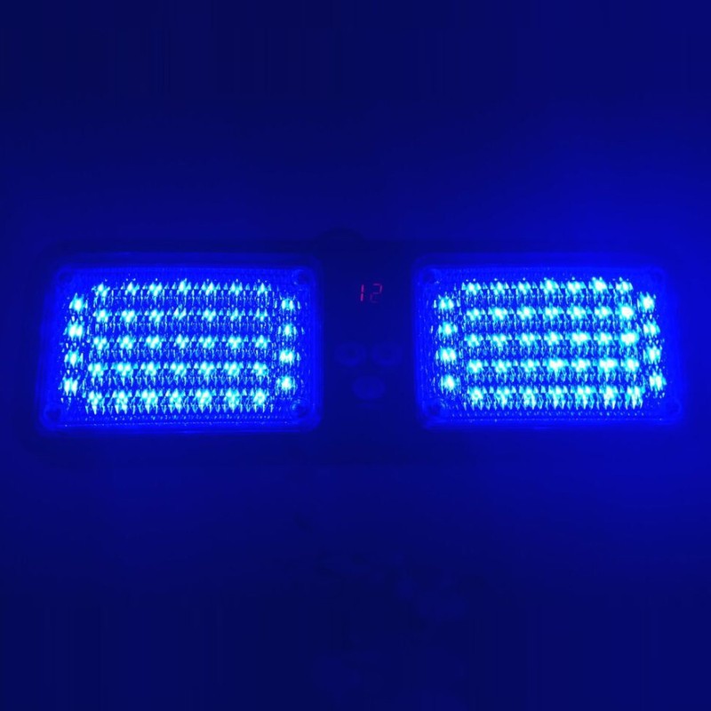 TASWK 86 LED風防高輝度LED法執行緊急危険警告ストロボライトは商用トラックボートカーに適合(ブルー)