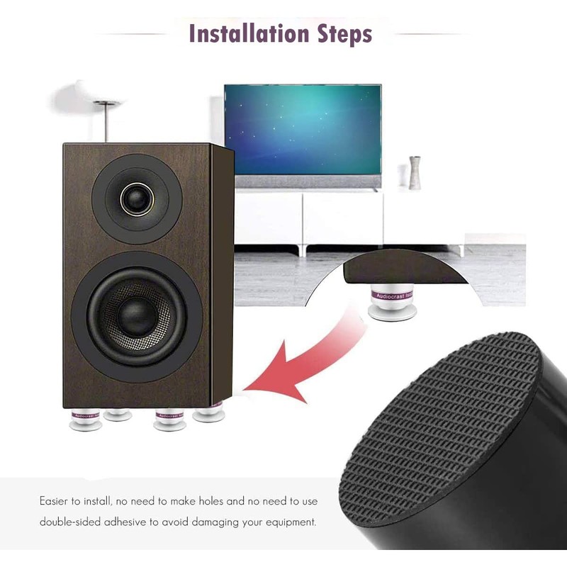 Audiocrast IF03S Speaker Isolators, Hi-End Speaker Spikes, HiFi Stand Feet