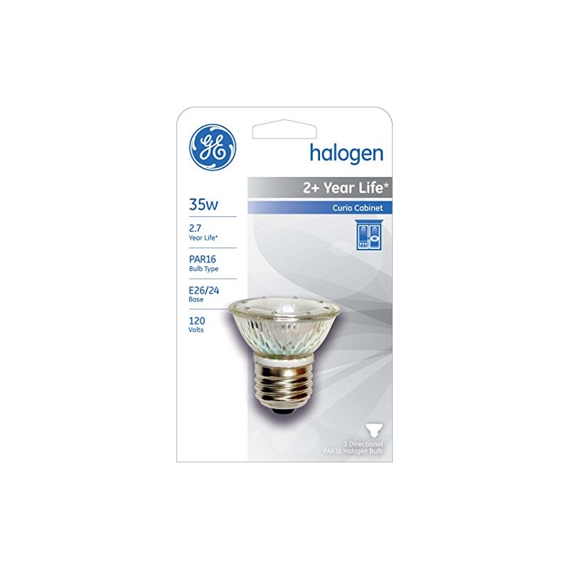 GE 20641 35-Watt Halogen Curio Lamp MR16, 1-Pack