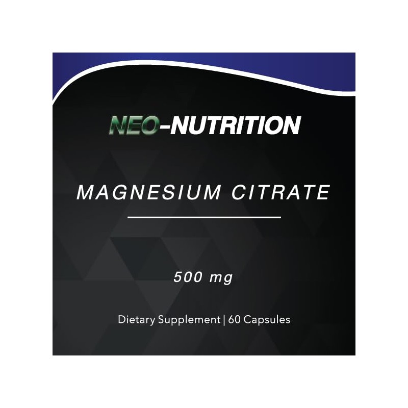 Magnesium Citrate 500MG for Calm, Relaxation, Constipation & Digestion Health