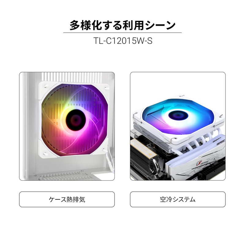 Thermalright C12015W-S CPU Fan Computer Case Fan Silent 4 Pin