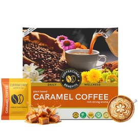 COFFEECURRY Caramel Coffee Premix (30 Sachets - 1 Month Pack) - Instant Coffee Premix With Rich, Velvety Falvour