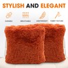 Cheer Collection Throw Pillows for Couch and Bed, Soft Shaggy