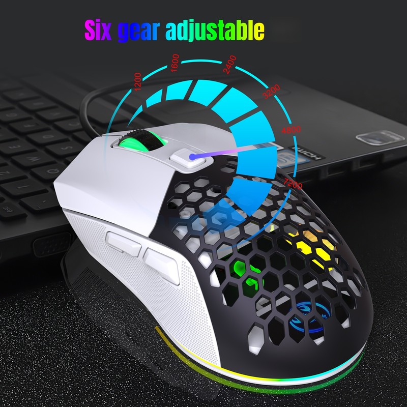 HXSJ X300 RGB Gaming Mouse Backlit Wired Ergonomic 6 Button