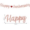 HongKai Rose Gold Heart Happy Anniversary Birthday Party Theme Banner