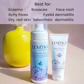 Loción curativa para alivio de erupción facial, crema antipicor no grasosa para erupciones faciales, eccema, urticaria, calma la piel roja, seca, cura