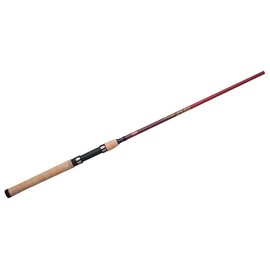 Berkley 7’ Cherrywood HD Casting Rod, One Piece Spinning Rod, 8-17lb Line Rating, Medium Rod Power, Fast Action, 1/4-3/4 oz. Lure Rating,Red