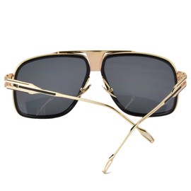 Gobiger Aviator Sunglasses for Men Retro Fashion Goggle Alloy Frame shades (Mirrored Silver)