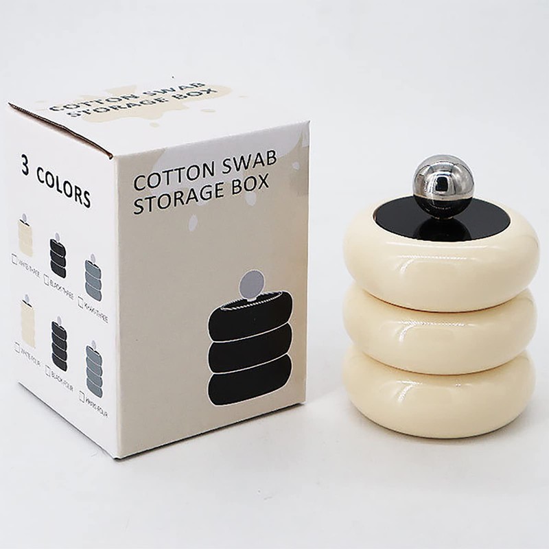 Qtip Holder, Dust Proof Cotton Swab Container with Lid for