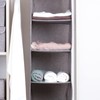 Tevimpeya Hanging Shelf Wardrobe, Hanging Closet Organiser with 5 Compartments,