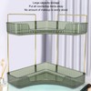 2 Tier Corner Bathroom Countertop Organizer Space Saving Easy Assembly