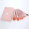 8-Piece Plastic Handle Makeup Brush Set, Assorted Colours (Pink)