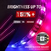 Hovano 8PCS Motorcycle Magic-RGB LED Light Kits with Brake Light