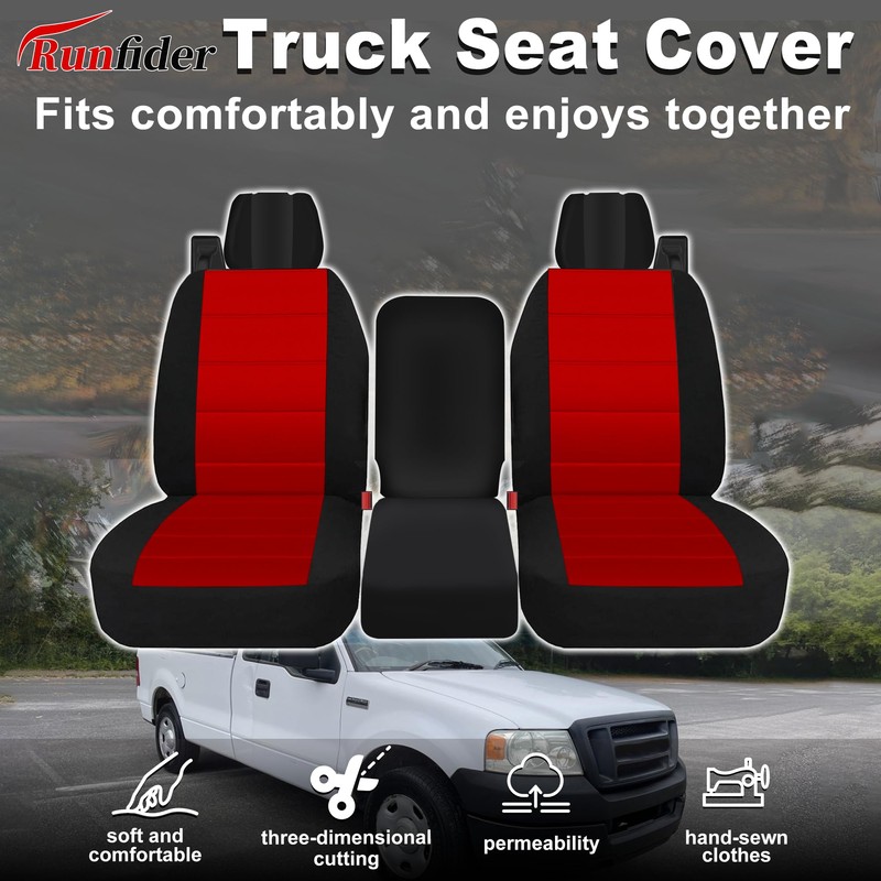 runfider Custom Heavy Duty Fabric 40/20/40 Split Bench Seat Covers
