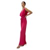 Elara Women's V Cut Jumpsuit, Fuchsia ONE SIZE