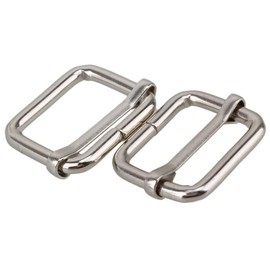 rosenice Pack of 20 Belt Buckles Sliders for 25 mm Belt Webbing (Silver), silver